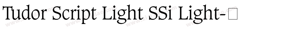 Tudor Script Light SSi Light字体转换